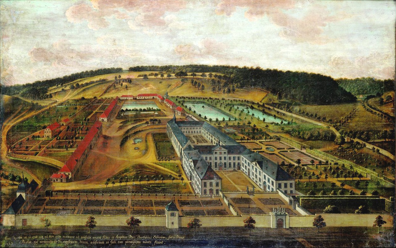 Ein Gemälde aus dem 18. Jahrhundert zeigt die Dalheimer Klosteranlage.